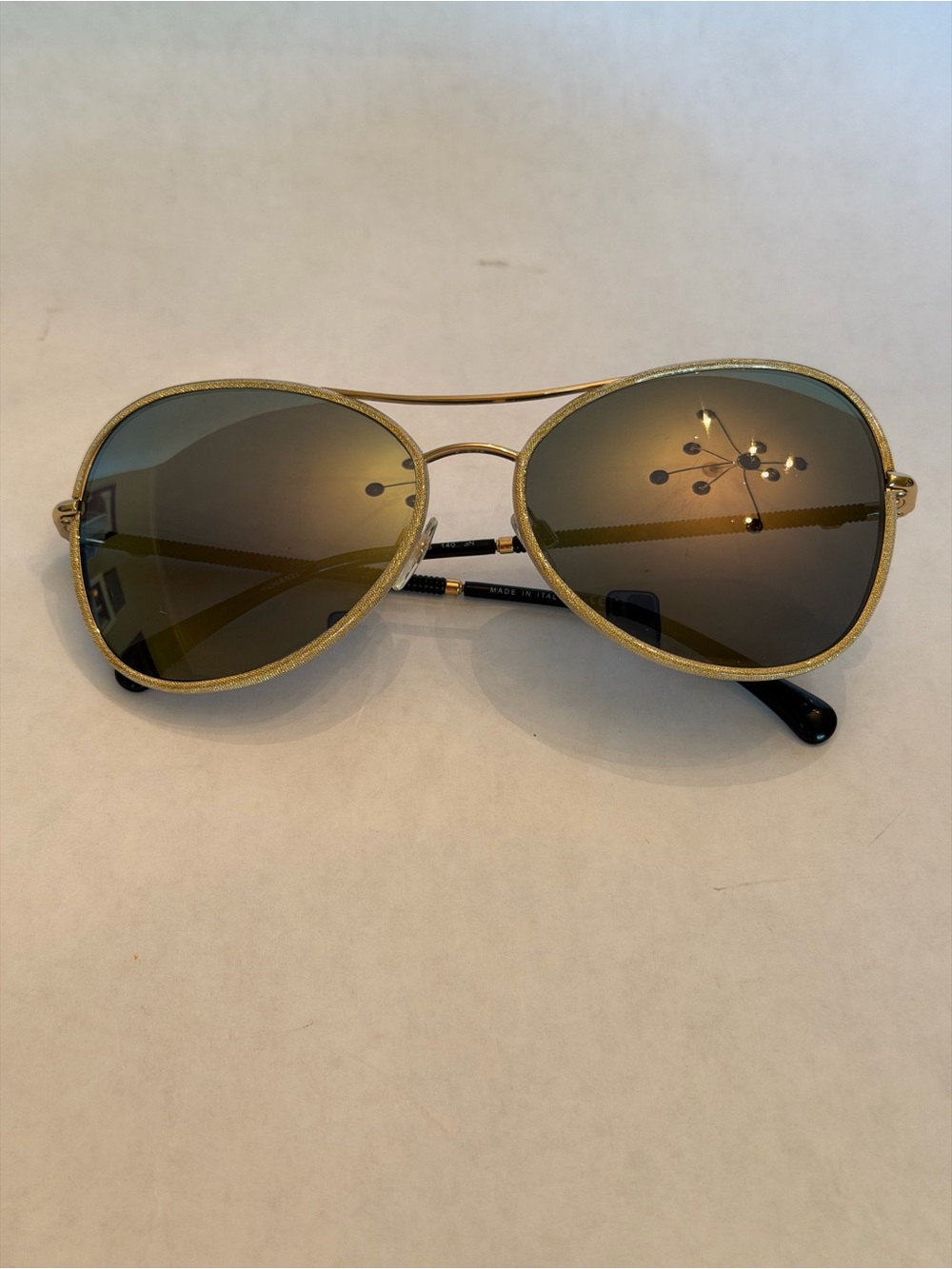 Chanel Gold Aviator Sunglasses - Women Accessories